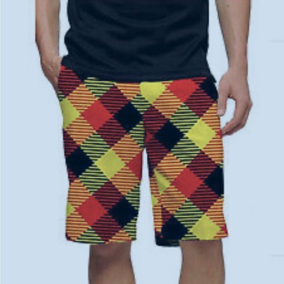 Loudmouth Cheezburger Men’s Golf Shorts Size 34 Funky - Picture 1 of 8